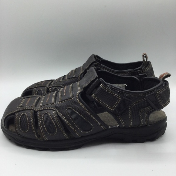 WRANGLER Pennington Brown Faux Leather Fisherman Sandals Size 7 - Picture 2 of 11